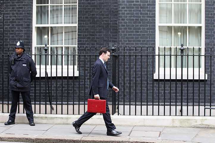 Year in business: Chancellor of the Exchequer George Osborne leaves Downing Street