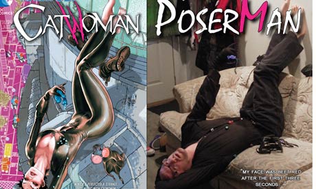 Jim Hines poses as Catwoman