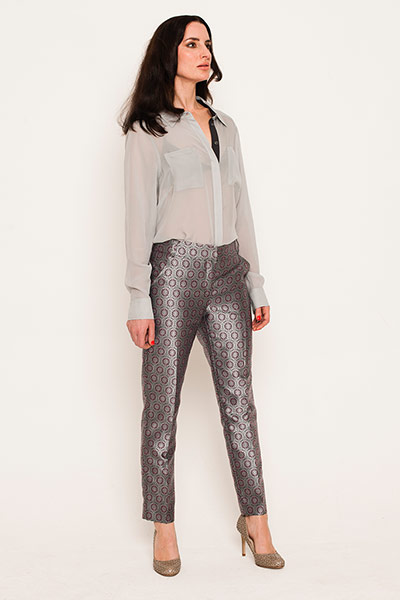 All Ages: Grey: Amber wears shirt, Autograph, M&S. Bra, American Apparel. Trousers, Asos.