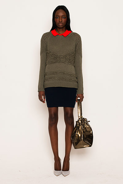 All Ages: Grey: Dap wears shirt, and skirt, American Apparel. jumper, Dorothy Perkins