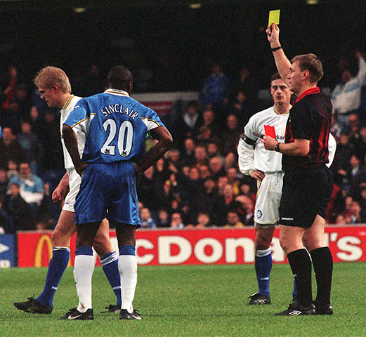 Leeds and Chelsea: Leeds red card