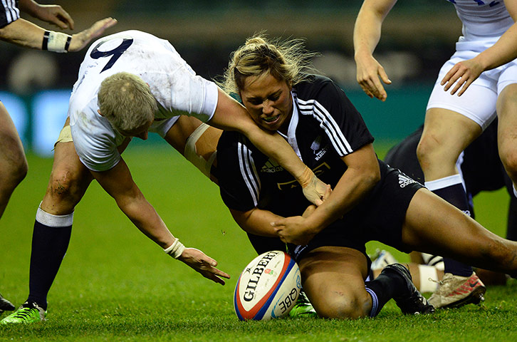 tom england v nz 2: Player of the match Heather Fisher forces Casey Robertson to spill the ball