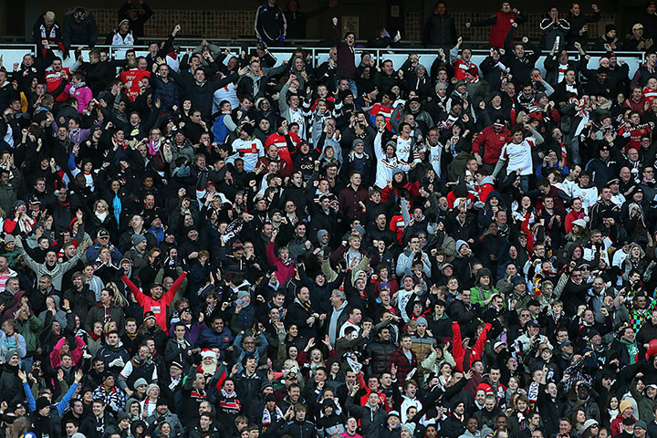 MK Dons v Wimbledon: MK Dons stand