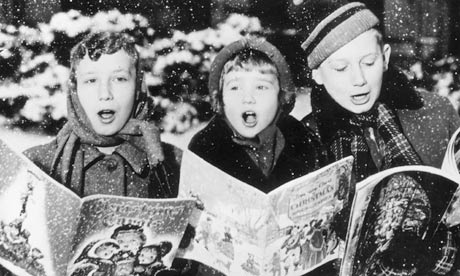 Christmas carol singers 1957