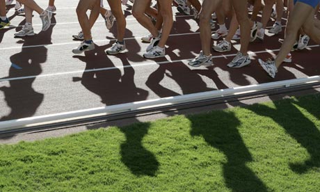 Female atheletes at the start of a race