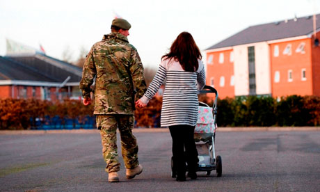 Soldier with partner and baby