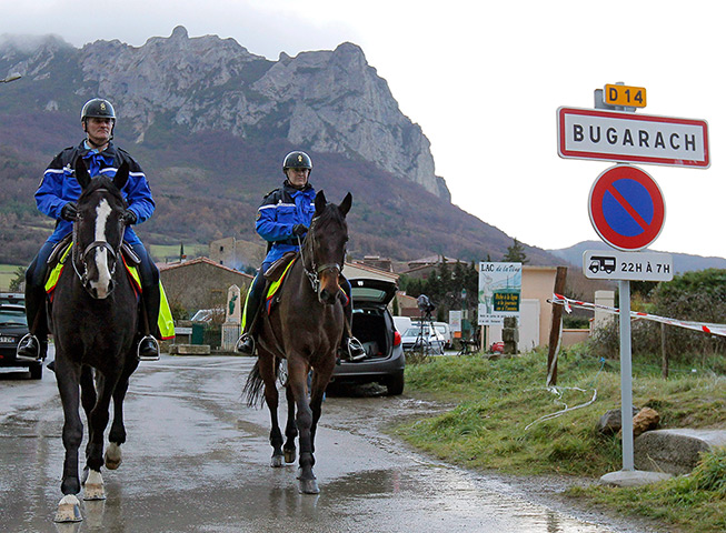 Bugarach prophecy: French mounted police patrol around the village