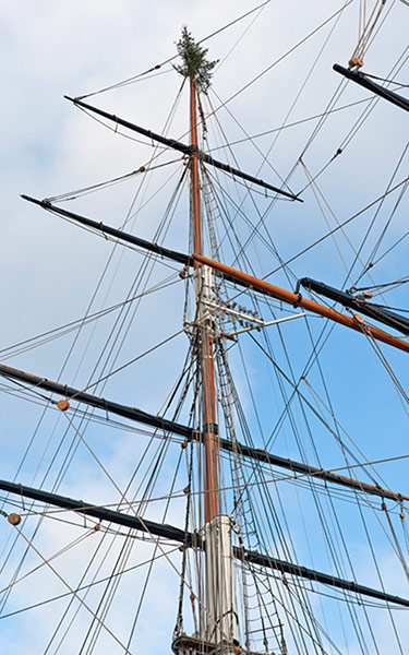 xmasculture: A christmas tree on the Cutty Sark