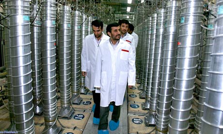President Mahmoud Ahmadinejad visits a uranium enrichment facility