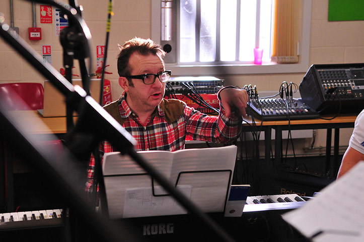 Mark-Anthony Turnage rehearsing his 20x12 performance at the Southbank