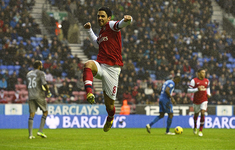 footy: Arsenal's Spanish midfielder Mikel Artet