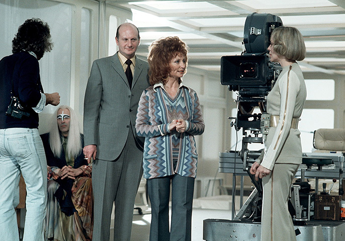 Gerry Anderson: Gerry and Sylvia Anderson on set of 'Space 1999' - 'Earthbound'  1976