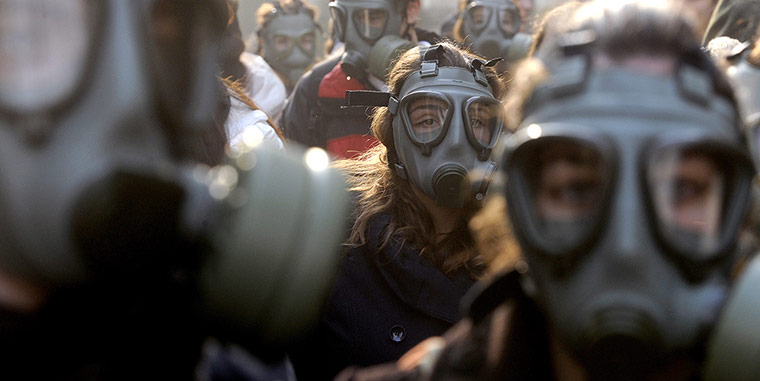 20 Photos: A group of young ecologists march in Skopje, Macedonia
