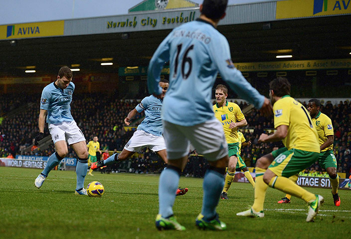 Saturday Sport Pictures: Dzeko scores his second goal against Norwich City