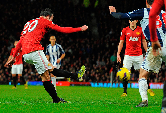 Saturday Sport Pictures: Robin van Persie scores Man United's second goal