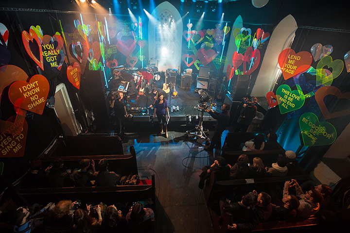 Other Voices: The stage is prepped before a gig
