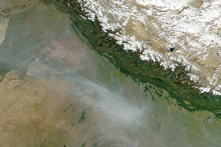 Satellite Eye on Earth: Hundreds of fires continued to burn in northwest India 