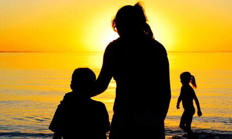 Mother with children