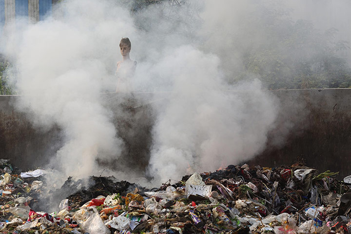 Chemical waste Pollution: from textile industry in The Hangzhou Bay Area , China