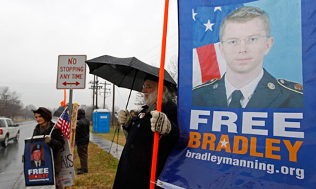 Supporters of Bradley Manning