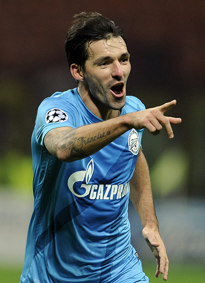 tuesday matchday 6 4: Danny celebrates scoring for Zenit
