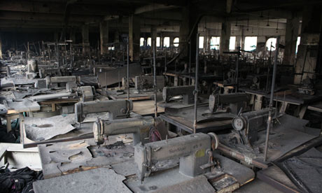 The aftermath of the fire in Dhaka that killed 112 people.