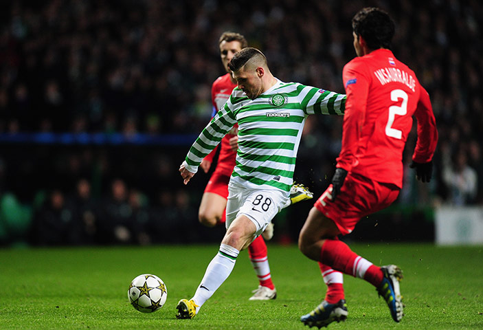 wed champ league: Gary Hooper scores