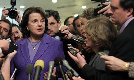 Dianne Feinstein on Capitol Hill, after Benghazi hearing, 16 November 2012