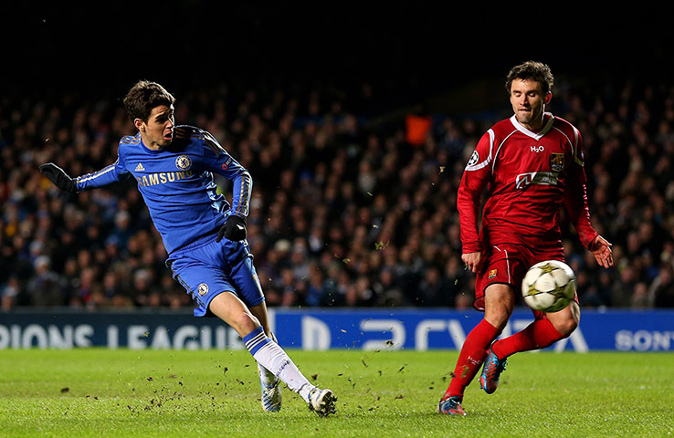 wed champ league 3: Oscar scores for Chelsea