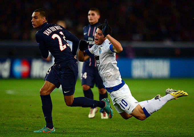 qualifiers: Porto's James Rodriguez and PSG's Saint-Germain's Gregory van der Wiel 
