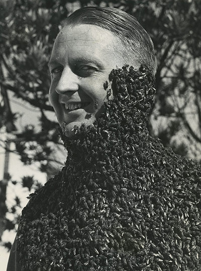 Michael Hoppen: Peter Wrinch-Schultz, Curiosities - Man with bees, 1950s
