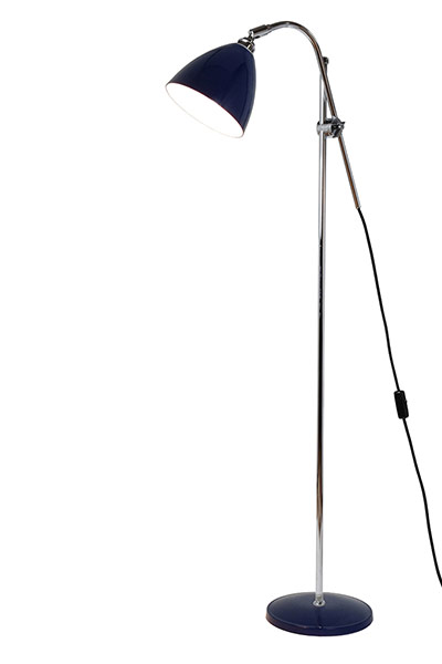 Homes wish list: Navy blue task floor lamp, £379, from Original BTC, originalbtc.com