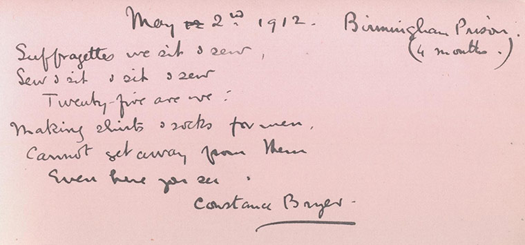 Suffragette letters: Constance Bryer