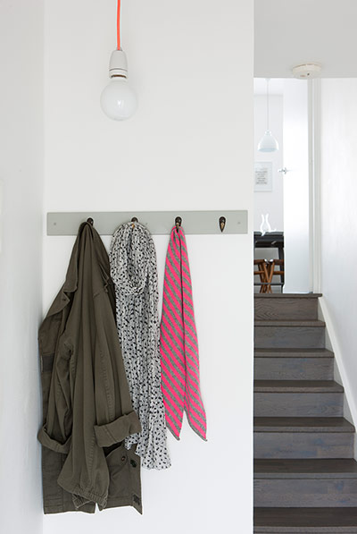 Homes neon: White and minimal London flat - the hallway