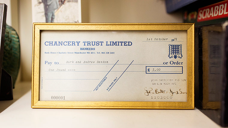 The Selby: Andrew Renton: cheque