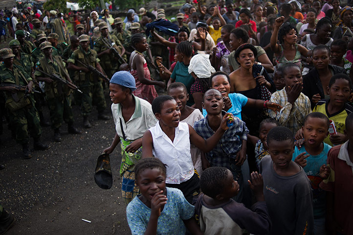20 Photos: People celebrate as Congolese government army soldiers arrive back in Goma