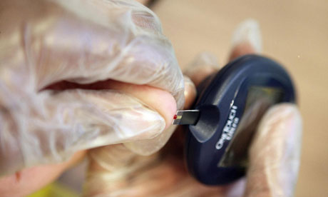 A patient undergoes a blood test for diabetes