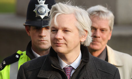 Julian Assange arrives at the supreme court on 1 February 2012.
