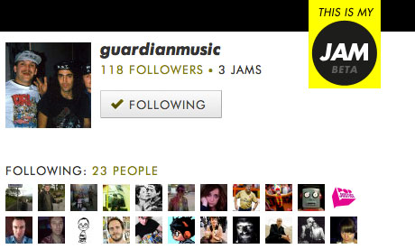 The Guardian Music account on This Is My Jam
