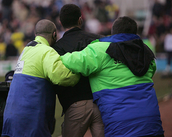 On pitch protests: Middlesbrough season ticket protest