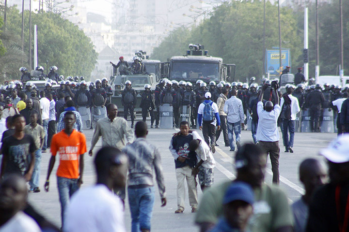 Protest in Senegal: -