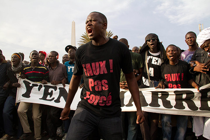 Protest in Senegal: Protesters opposed to President Abdoulaye Wade 