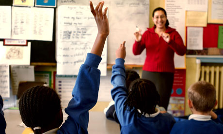 A class of children and their teacher