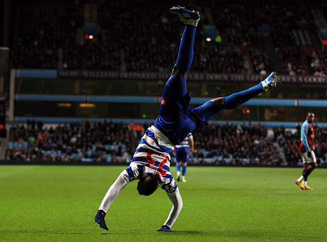 Wed Premier League: Djibril Cisse celebrates after scoring for QPR against Aston Villa