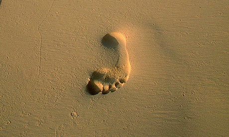 Footprint on a Beach