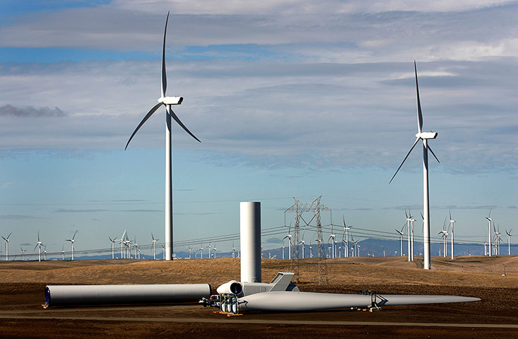 Wind Energy: Vestas Wind Systems Turbines Assembly At The SMUD Power Plant