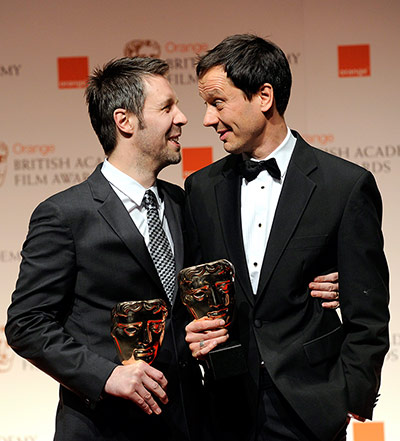 Baftas 2012 winners: Paddy Considine (L) and producer Diarmid Scrimshaw