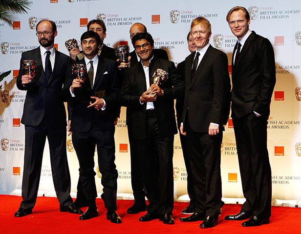 Baftas 2012 winners: Production team celebrates after winning Best Documentary award for Senna