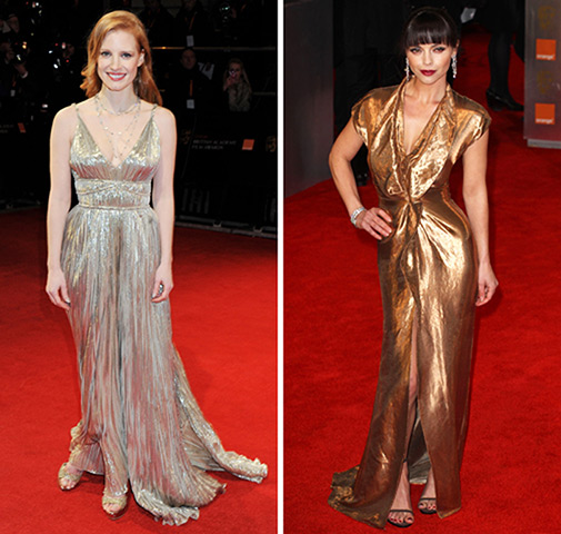 Bafta fashion: Jessica Chastain and Christina Ricci