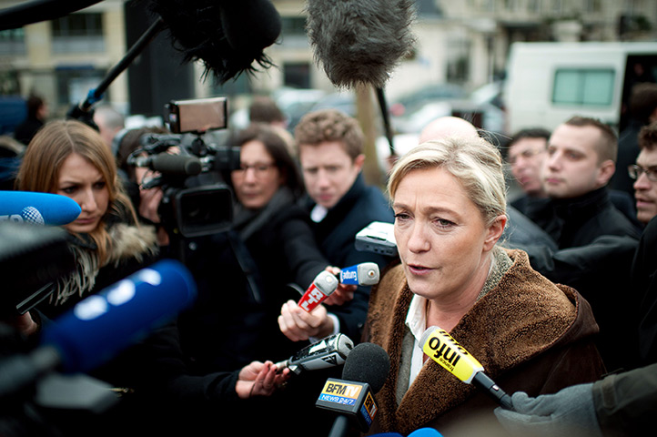 24 hours in pictures: Marine Le Pen holds a press conference in Paris